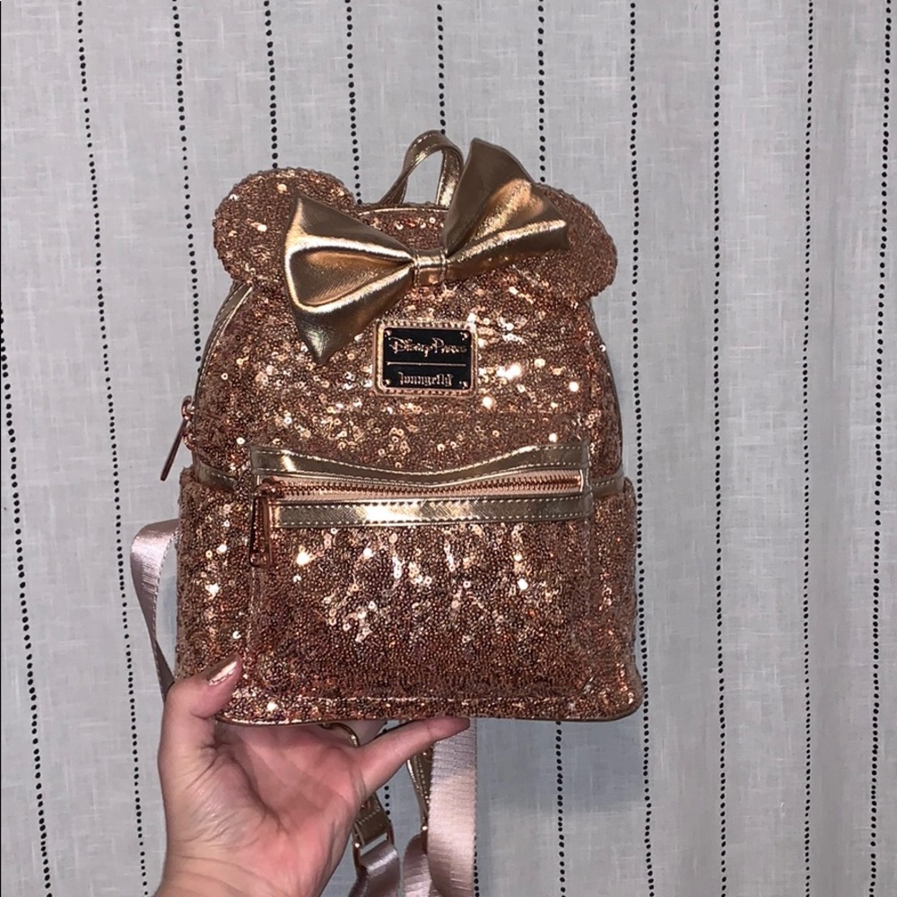 Rose Gold Disney Loungefly Backpack
